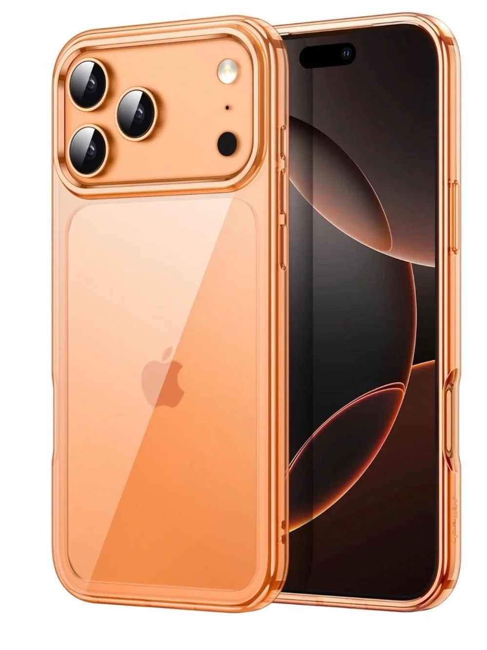 Iphone 17 pro Clear Orange Protective Phone Case for iPhone - Transparent Orange